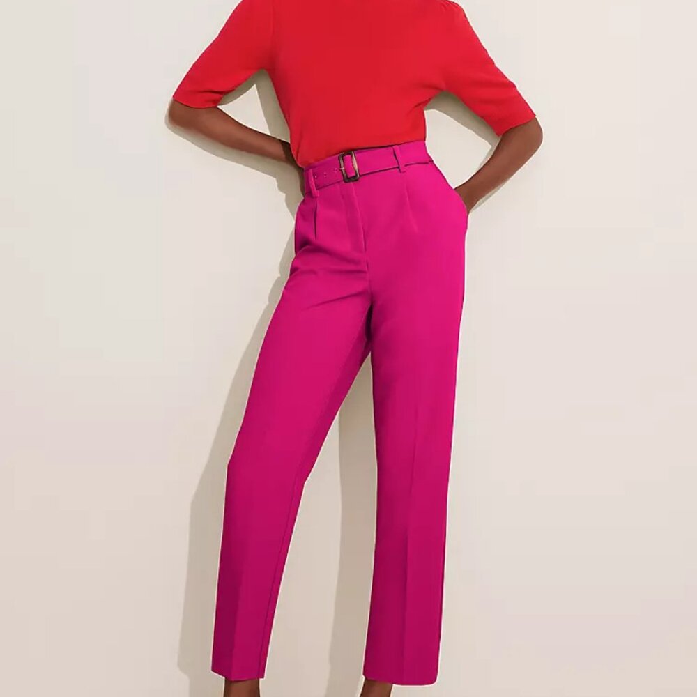 EUC Ann Taylor Belted Taper Pant